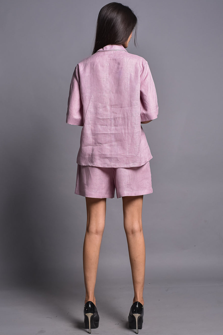 Linen Shorts Set for Women, Two Piece linen set women, Relaxed Linen Shirt and Shorts, Linen Loungewear, Gift for Mom