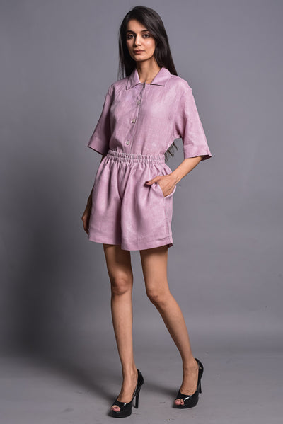Linen Shorts Set for Women, Two Piece linen set women, Relaxed Linen Shirt and Shorts, Linen Loungewear, Gift for Mom