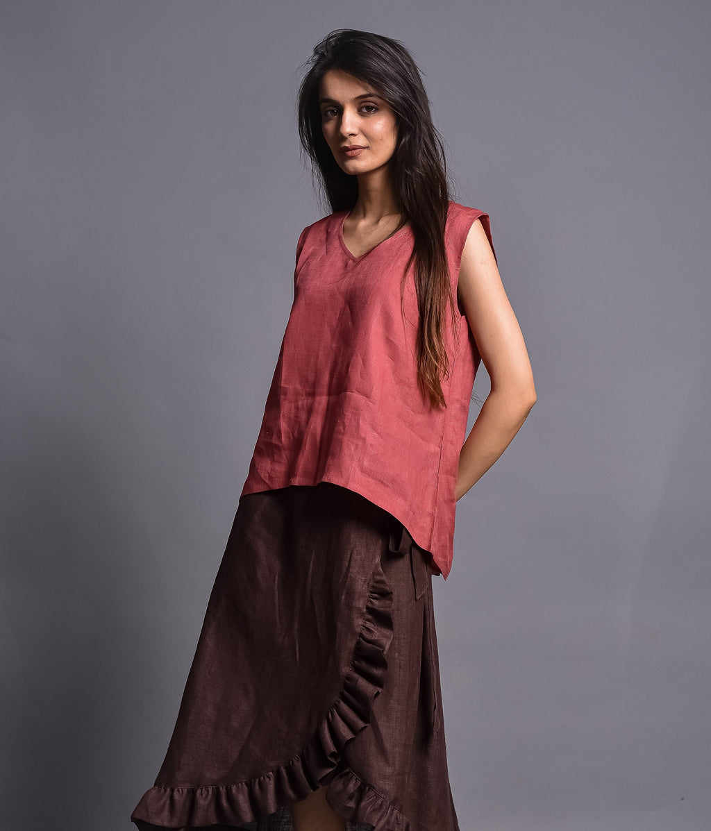 Women Linen Tops, Linen sleeveless top, Summer blouse, Plus Size Linen Top, plus size clothing