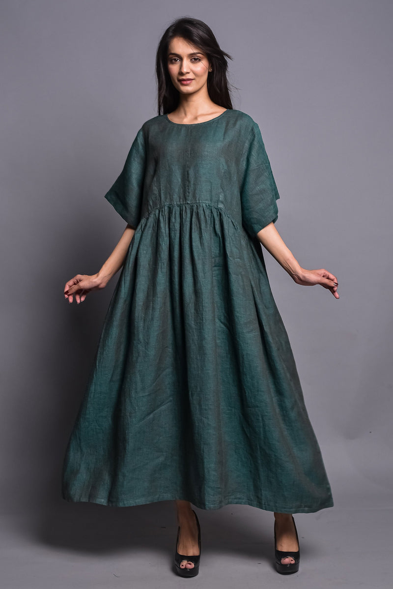 Bohemian Linen Maxi Dress