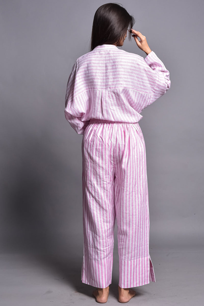 Striped Linen Pajama Set, photo 4