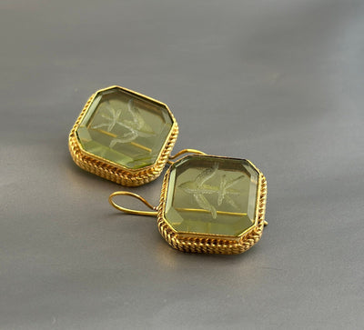 Green Intaglio Earrings, Everyday Gold, photo 4