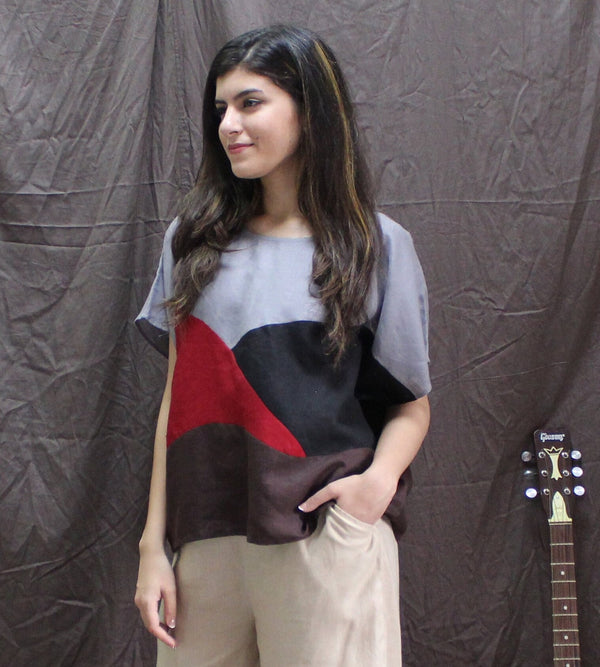 Plus Size Oversized Linen Boxy Top