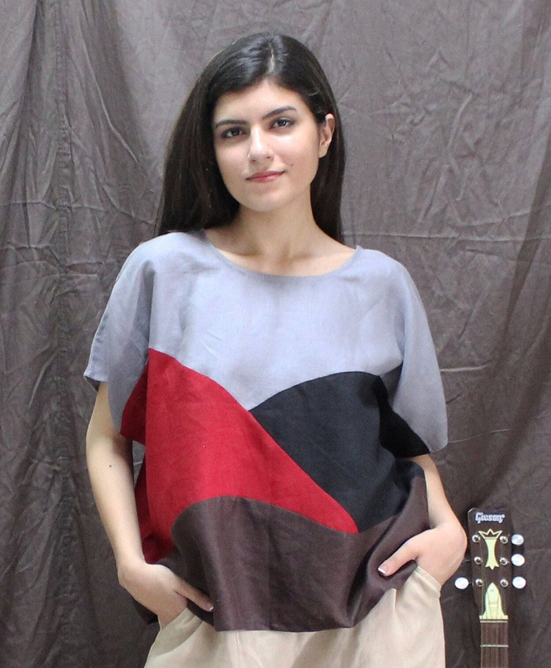 Plus Size Oversized Linen Boxy Top, photo 2