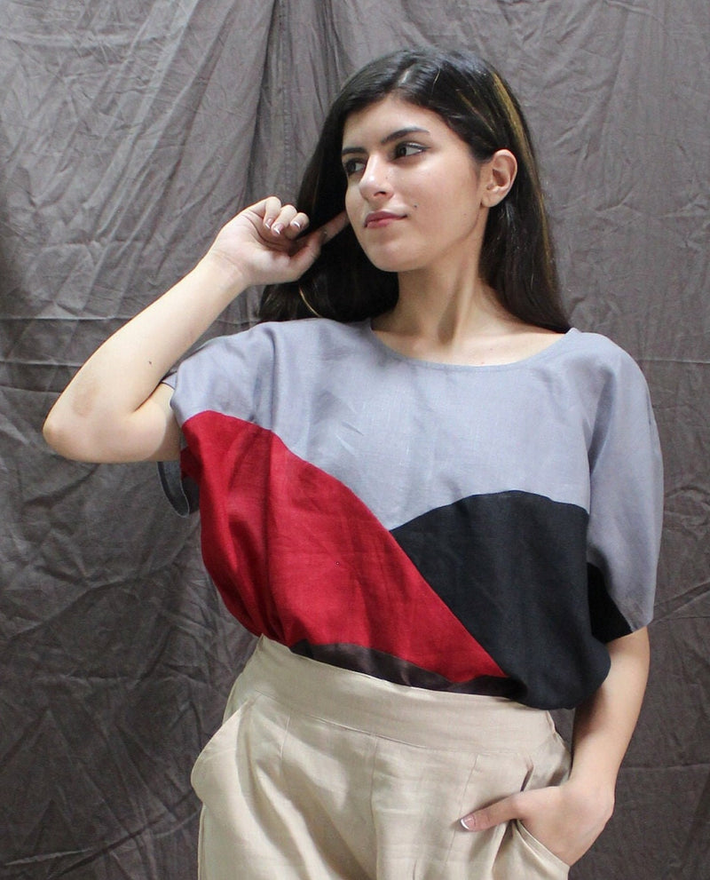 Plus Size Oversized Linen Boxy Top, photo 4