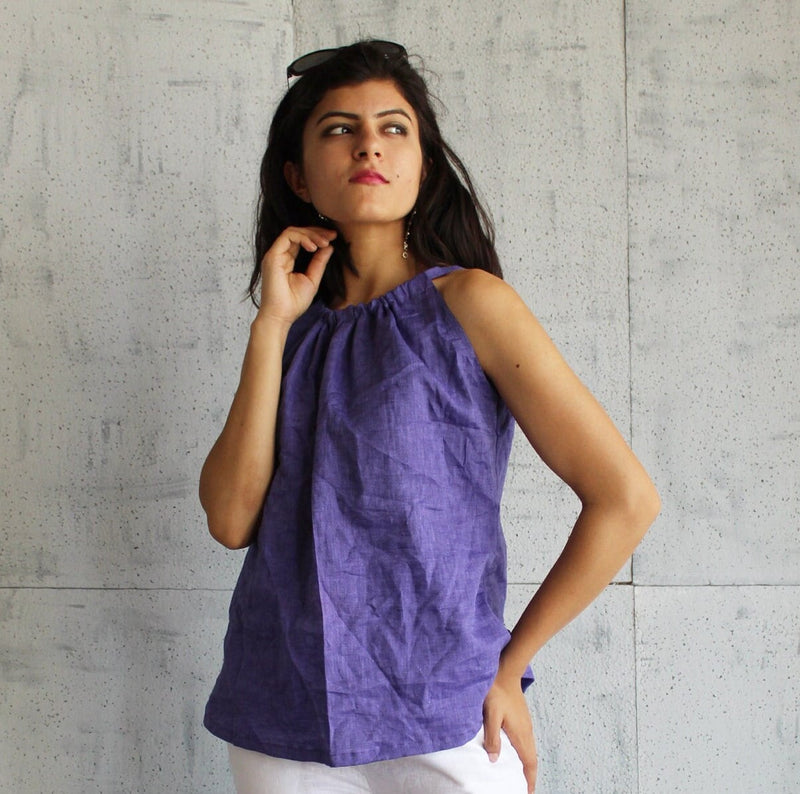Pure Linen Halter Tank Top, photo 2