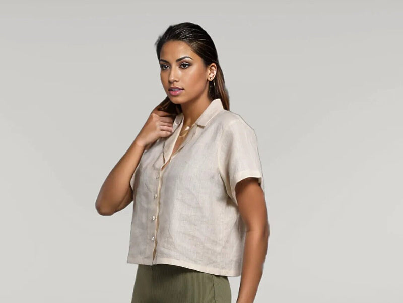 Off White Linen Shirt, linen tops for women, Button up Shirt, Women Linen Shirt, Linen Shirt Blouse, Gift for Wife, Loose Linen Top
