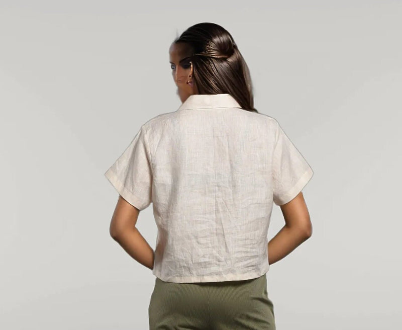 Off White Linen Shirt, linen tops for women, Button up Shirt, Women Linen Shirt, Linen Shirt Blouse, Gift for Wife, Loose Linen Top