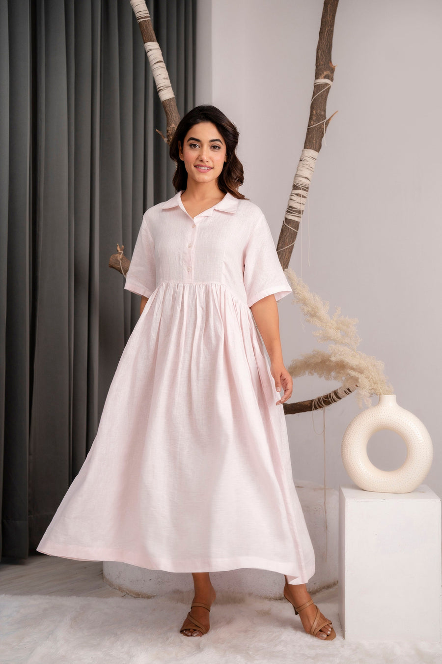 Long Linen Dress, Loose Linen Dress, Plus Size Clothing, Classic Linen Dress Women, Elegant Linen Dress, Premium Linen Clothing for Women