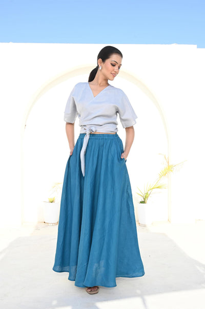 Soft Linen Wrap Blouse for Women, V Neck Short Sleeve Summer Top, Ethical Natural Fabric Clothing, Woman's Linen Top, Loose Linen Blouse