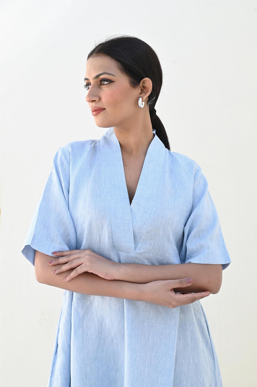 Light Blue Linen Tunic Dress, photo 2