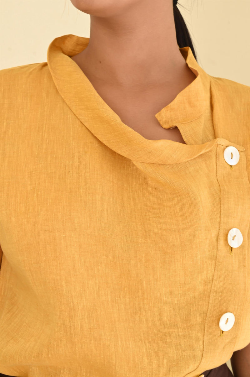 Asymmetric Linen Shirt, Linen Blouse Women, Linen Women's Clothing, Short Sleeve Linen Shirt Women, Linen Womens Tops, Linen Clothing Women