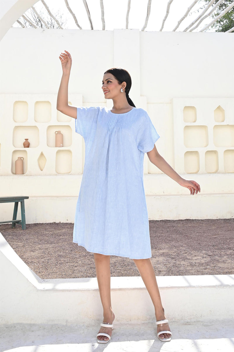 Linen Midi Dress with Bow Back Detail, photo 3