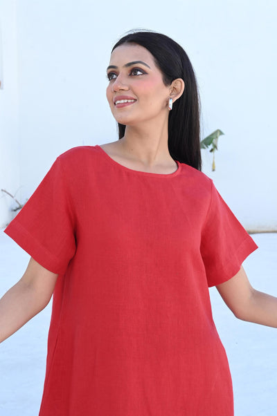 Relaxed Fit Linen Midi Dress, photo 3