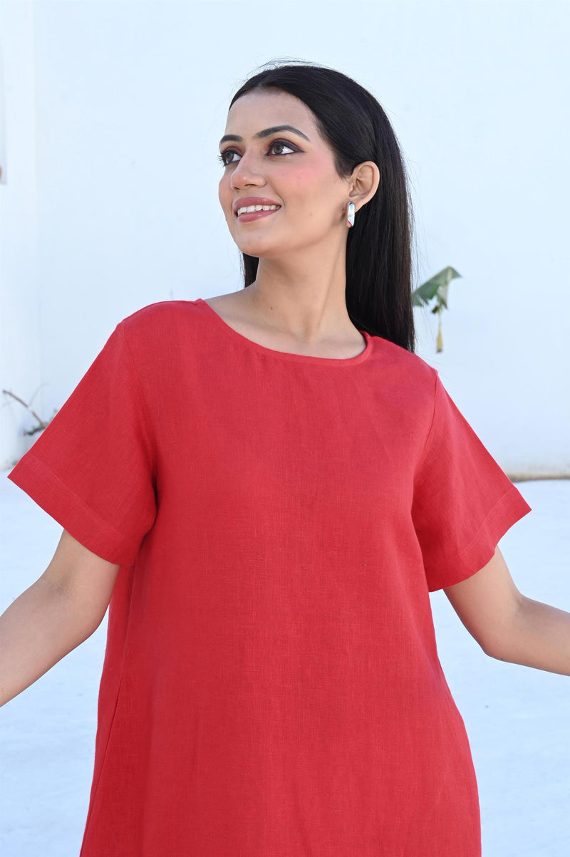 Relaxed Fit Linen Midi Dress, photo 3