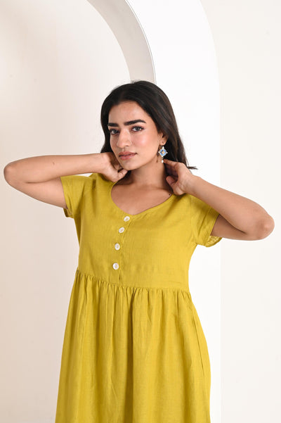 Linen Maxi Dress with Empire Waist, photo 5