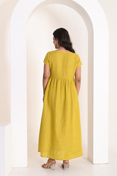 Linen Maxi Dress with Empire Waist, photo 4