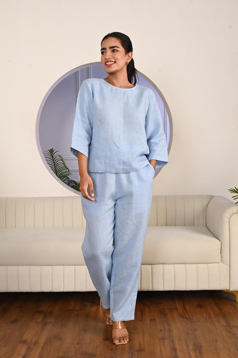 Sky Blue Linen Co-ord Set, photo 2