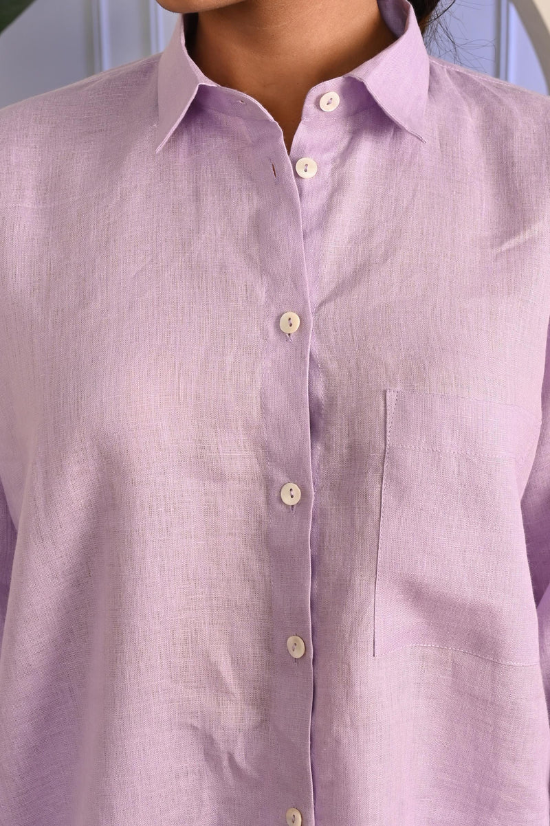 Relaxed Fit Linen Shirt, Elastic Cuff, photo 2