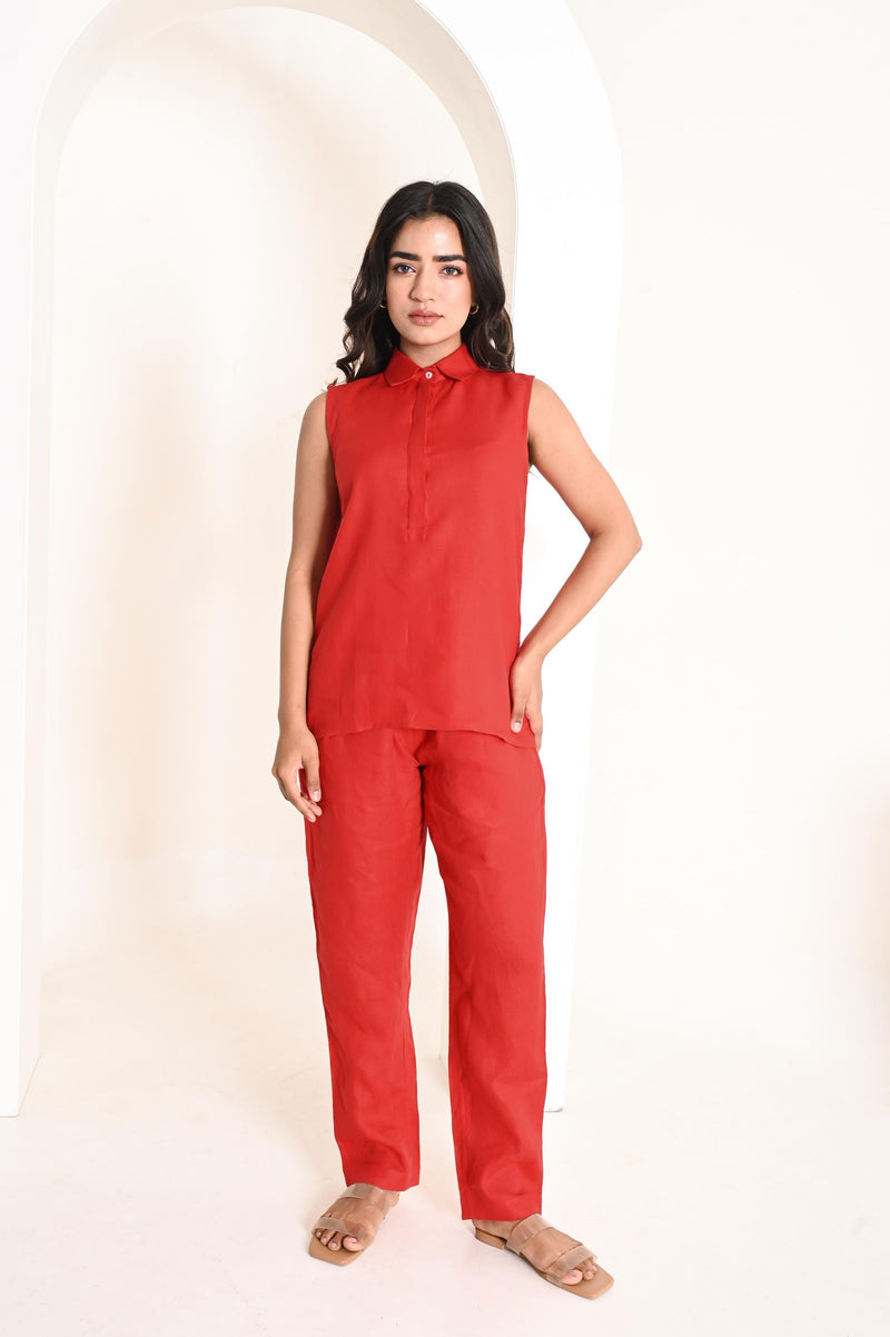 Tapered Linen Pants with pockets and Full Elastic band, Linen Long Pants, Women's trousers, Linen Clothing for Women, Minimal linen pants