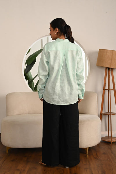 Relaxed-Fit Linen Trousers with Half Elastic band, LINEN CULOTTES high waist, linen pants women, Soft linen Culottes, Linen pants plus size