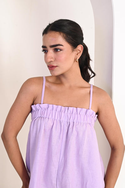 Wide-Leg Linen Jumpsuit with Spaghetti Straps, Plus Size Maxi with Pockets, Boho Wide Leg Romper