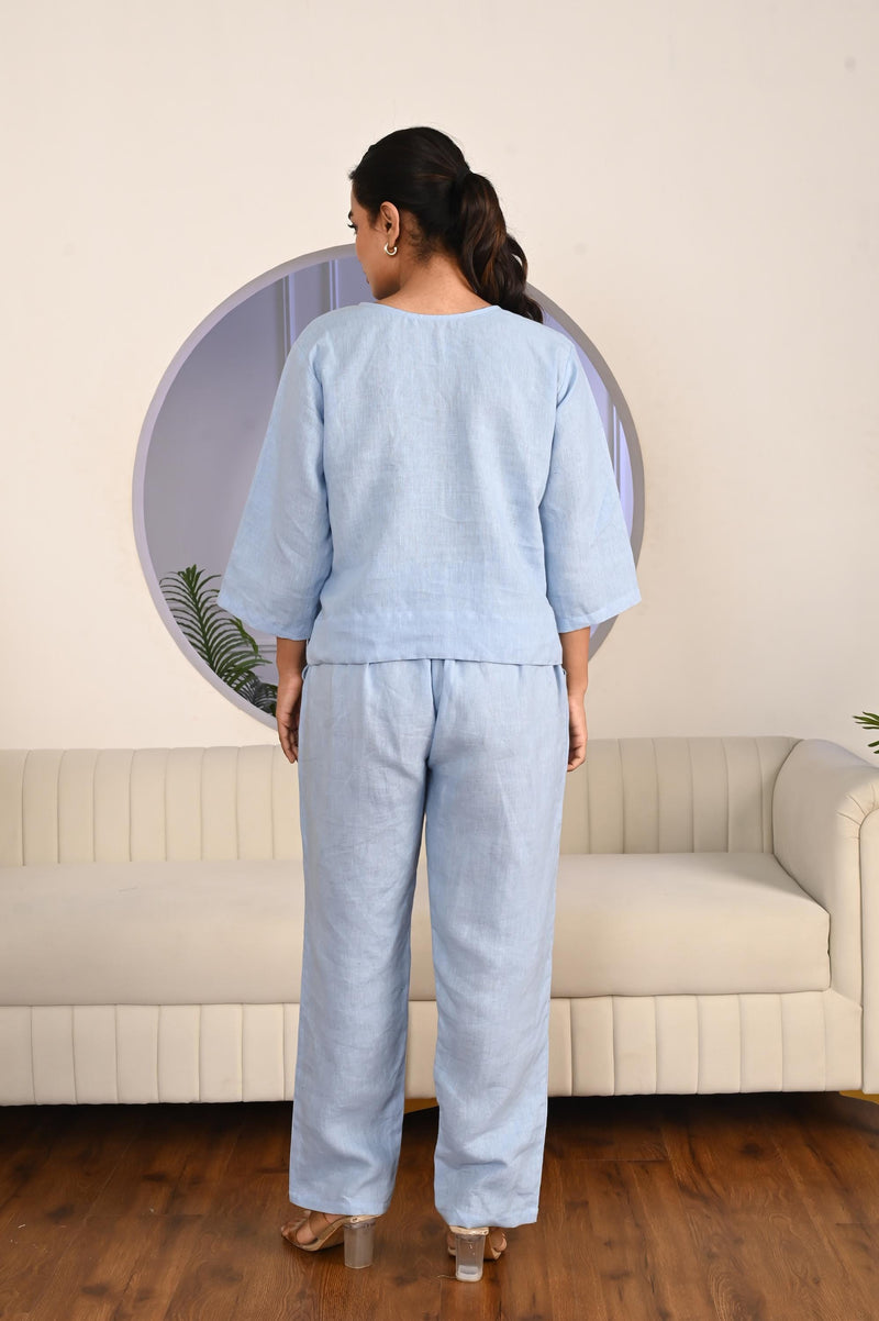 Sky Blue Linen Co-ord Set, photo 3