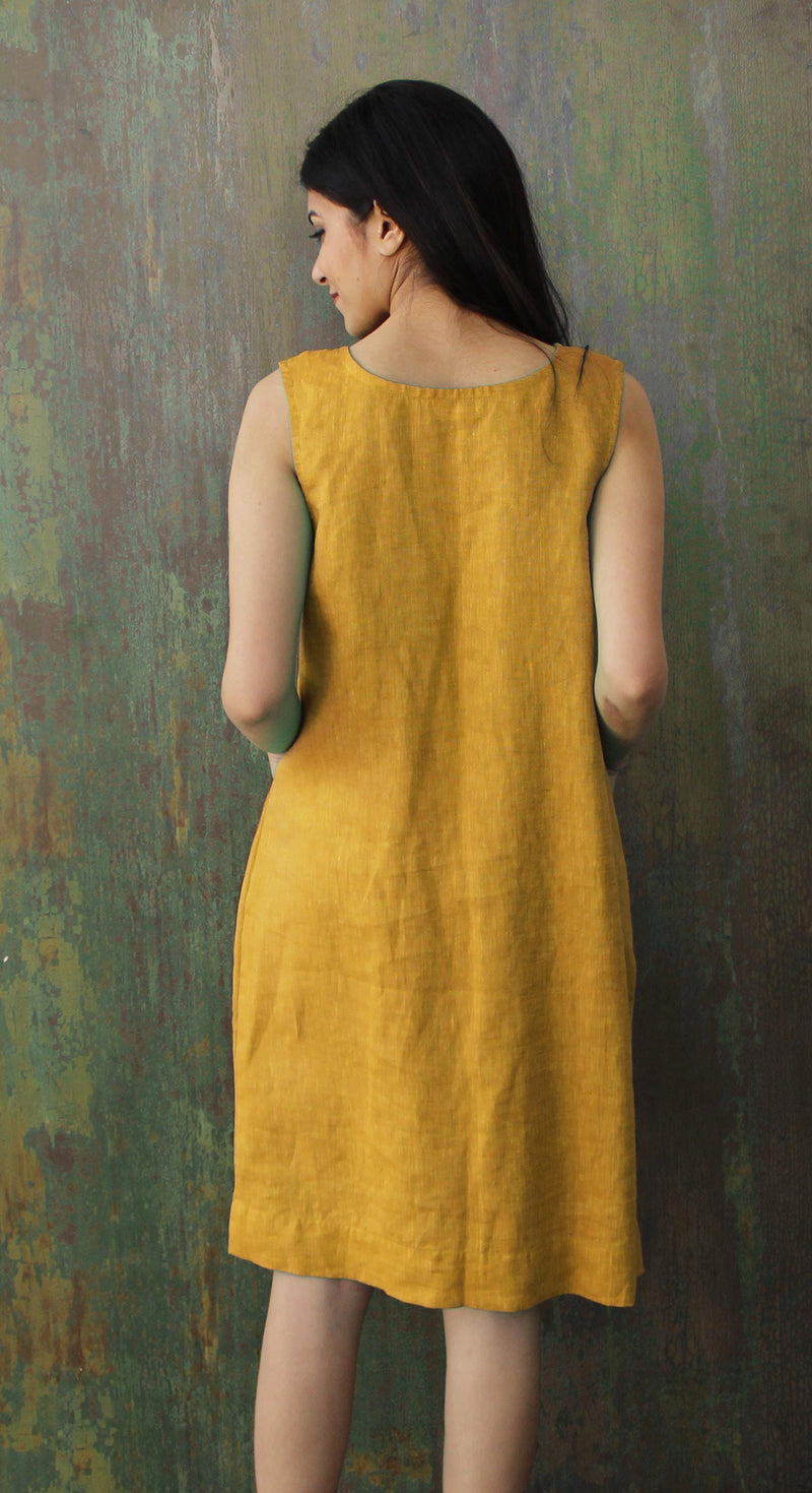 Sleeveless Linen Shift Dress, photo 3