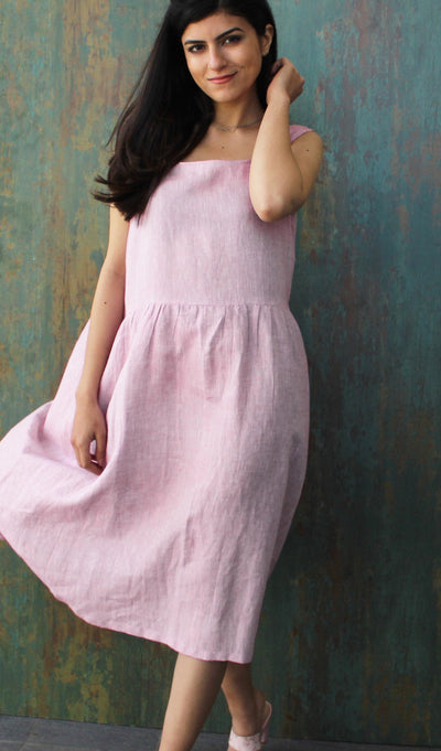Sleeveless Linen Pinafore Dress, photo 2