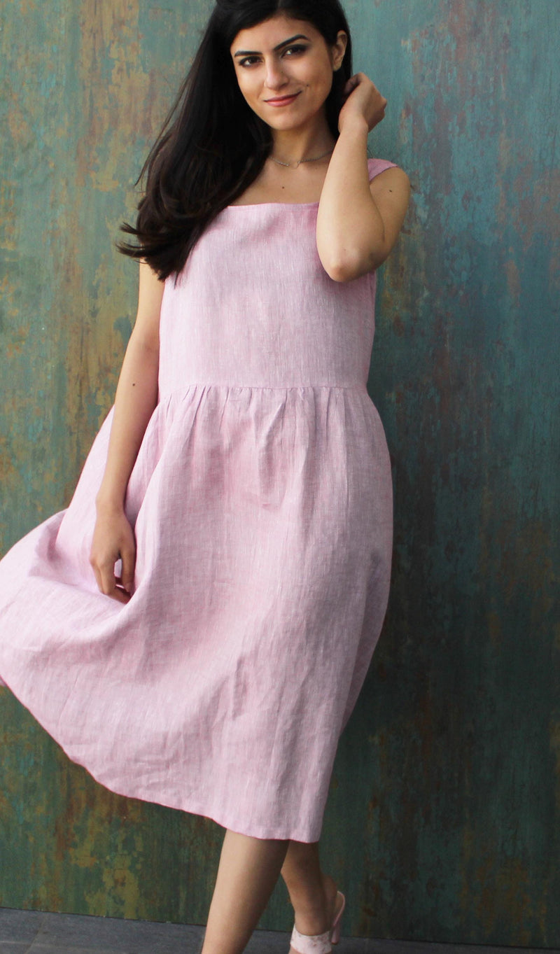 Sleeveless Linen Pinafore Dress, photo 2