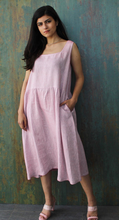 Sleeveless Linen Pinafore Dress, photo 5