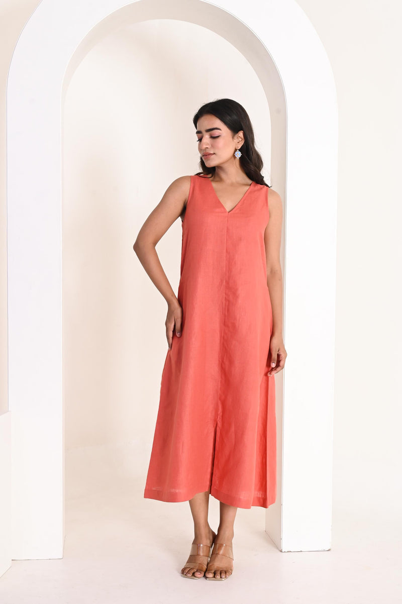 Sleeveless Linen Dress, V-Neck Relaxed Fit, Plus Size Clothing, Oversized Linen Dress, , linen dress forwomen, linen oversize dress