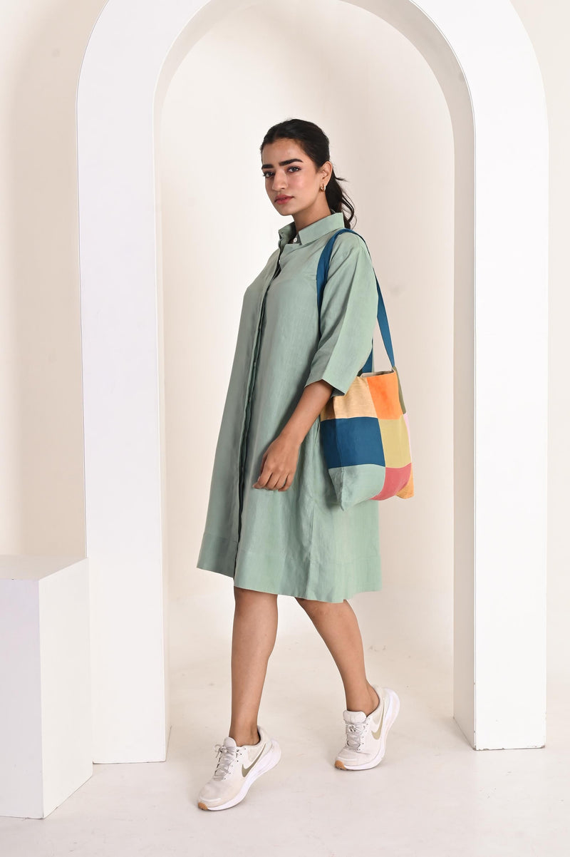 Linen Relaxed Fit Shirt Dress with Tie Belt, Button front dress, Spring summer plus size dress, Short Linen Dress, Linen oversize dress