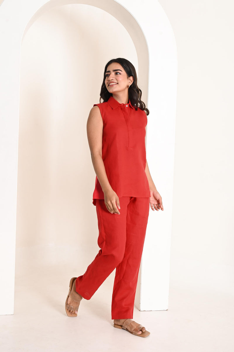 Tapered Linen Pants with pockets and Full Elastic band, Linen Long Pants, Women's trousers, Linen Clothing for Women, Minimal linen pants