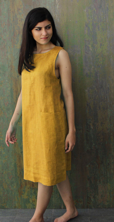 Sleeveless Linen Shift Dress, photo 5
