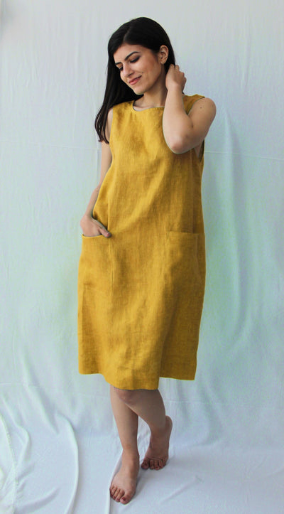 Sleeveless Linen Shift Dress, photo 2