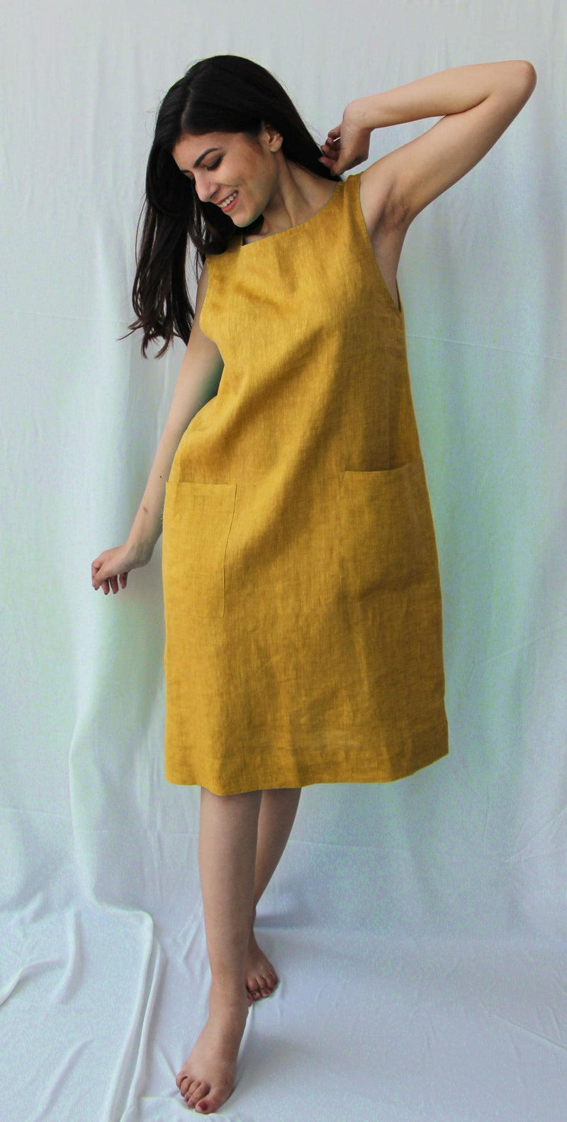 Sleeveless Linen Shift Dress, photo 4