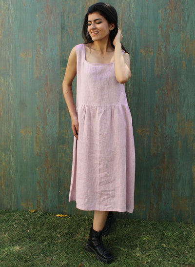 Sleeveless Linen Pinafore Dress, photo 6