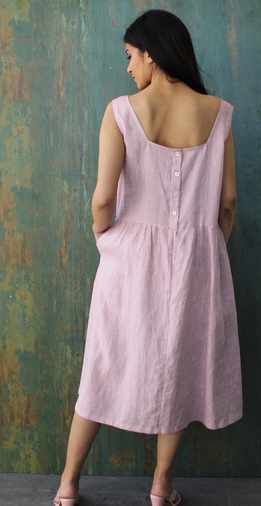 Sleeveless Linen Pinafore Dress, photo 4