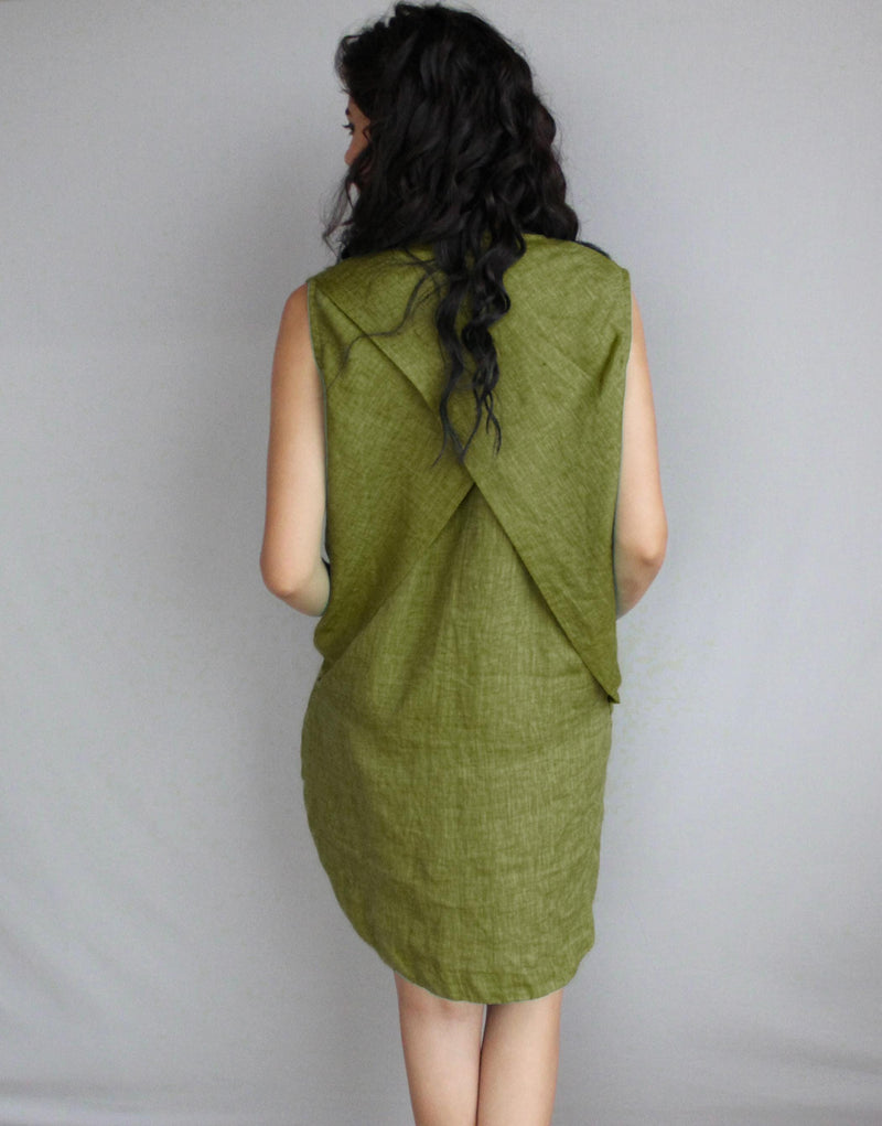 Sleeveless Linen Mini Dress with Pockets, photo 3