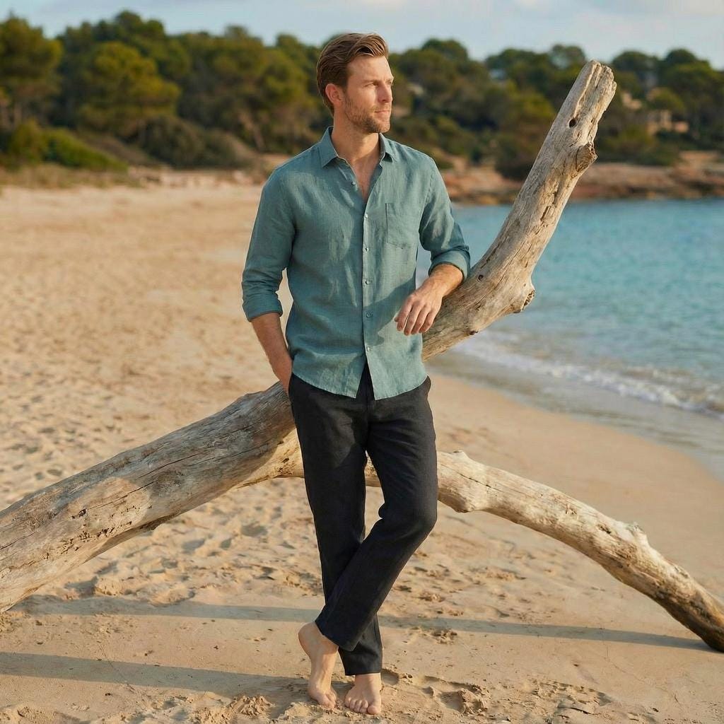 linen clothes for men, men's shirting, Men linen Shirt, mens summer clothes, Men Linen Resort Wear
