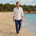 linen clothes for men, men's shirting, Men linen Shirt, mens summer clothes, Mens Linen Button Up Shirt