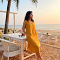 Linen Sleeveless A-Line Shift Dress with Pockets, Casual Summer Linen Dress, Oversized Linen Tunic Dress
