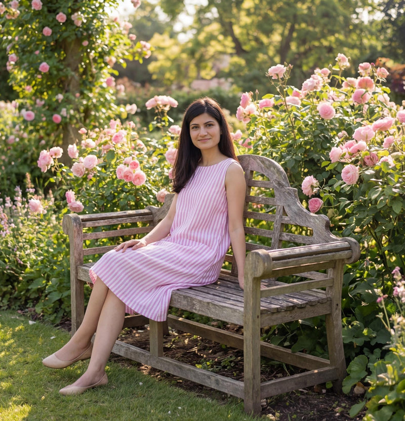 Sleeveless Linen Midi Dress with Pockets, photo 3