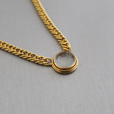 Intaglio Necklace, Roman Style Cameo Pendant, photo 9