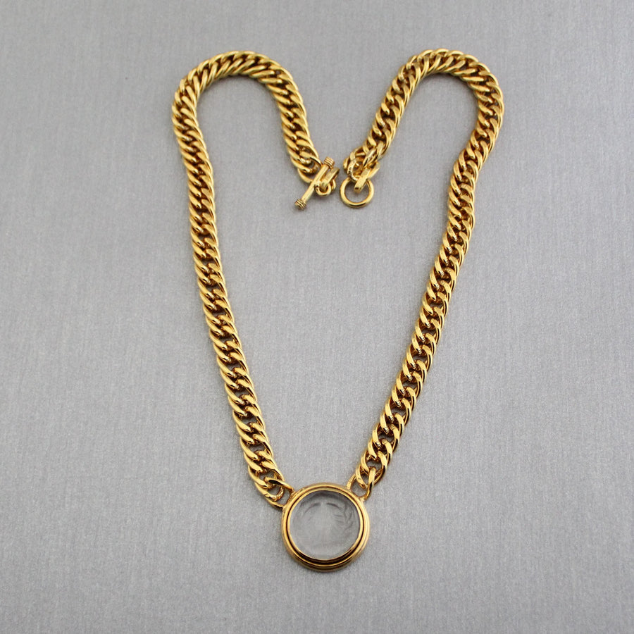 Intaglio Necklace, Roman Style Cameo Pendant, photo 4