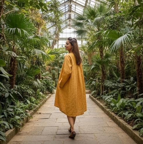 Long Sleeve Linen Sundress, Oversized Fit, photo 3