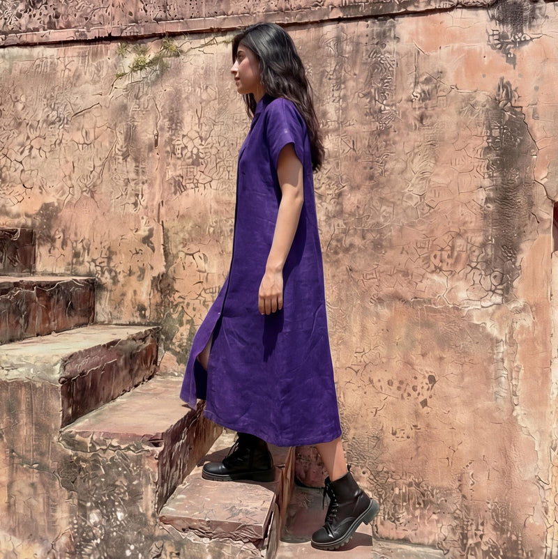 Linen Shirt Collar Midi Dress, photo 3