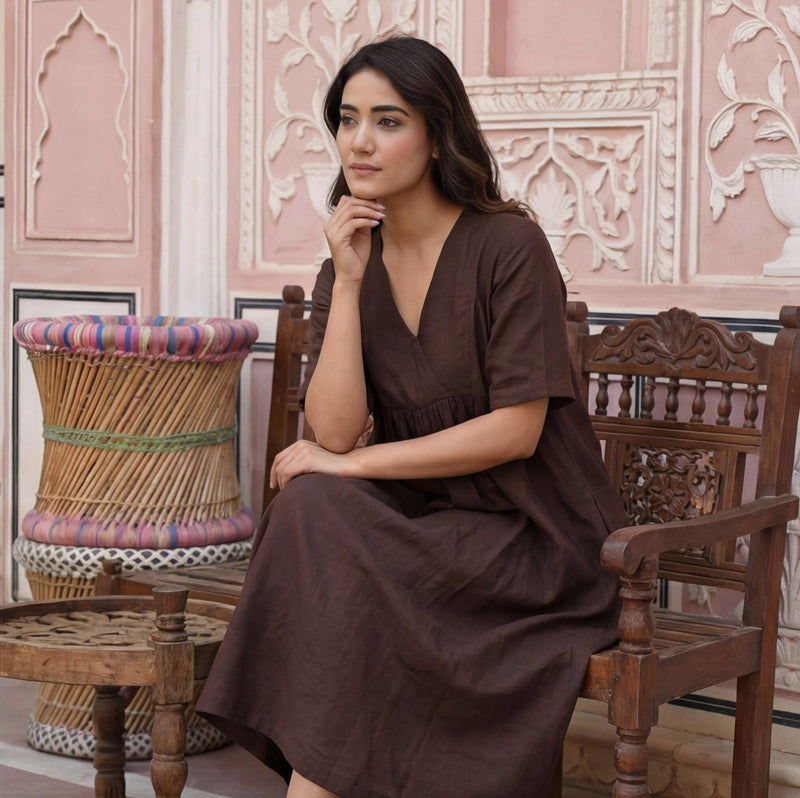 Linen A-Line Dress with Empire Waist, photo 4