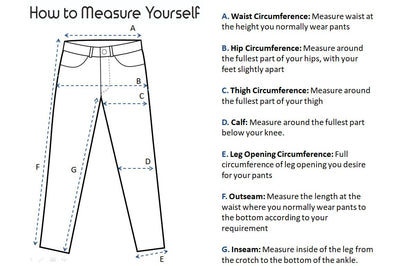 Linen Two Piece Shorts Set: how to measure trousers guide with waist, hip and inseam diagram